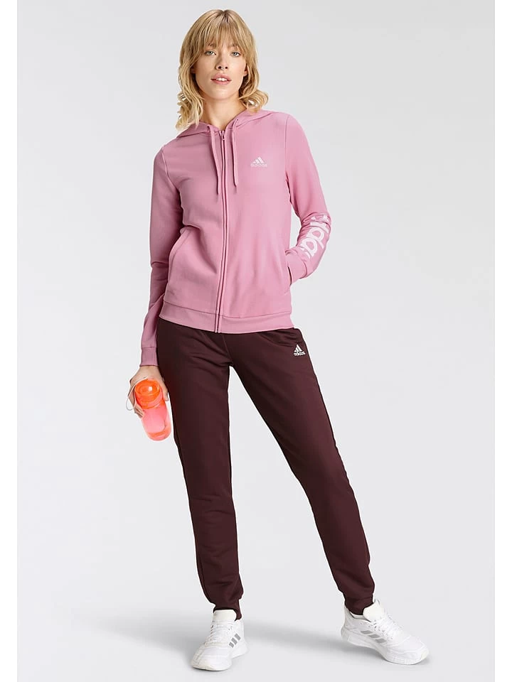 ADIDAS Trainingsanzug "Lin FT TS" In Rosa/ Braun 1 ADIDAS Trainingsanzug "Lin FT TS" In Rosa/ Braun