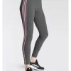 ADIDAS Trainingsleggings "W 3S" In Anthrazit/ Rosa