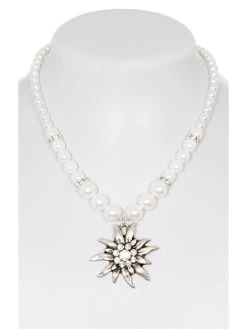 Wachsperlenkette Mit Großem Edelweiß 8784