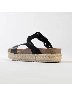 Leder-Pantoletten In Schwarz -Damenmodegeschäft backsun leder pantoletten in schwarz 2