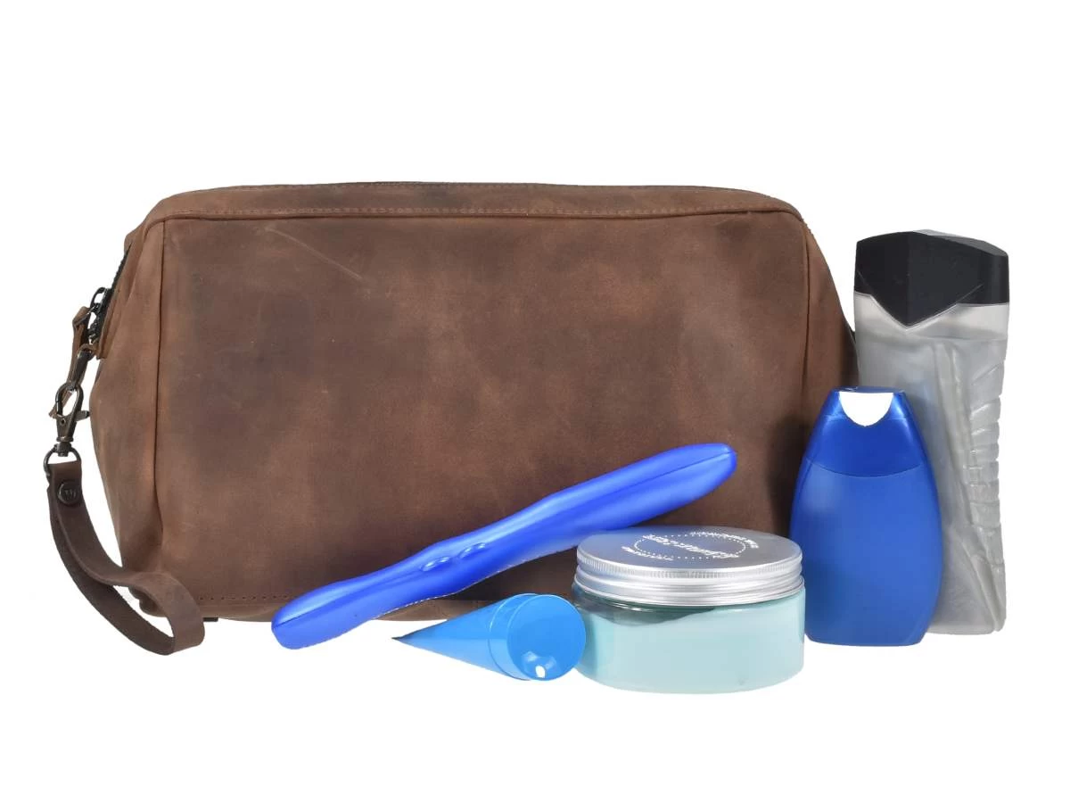 Kulturtasche Bram 28x13x12cm In Braun 2 Kulturtasche Bram 28x13x12cm In Braun – Bild 2