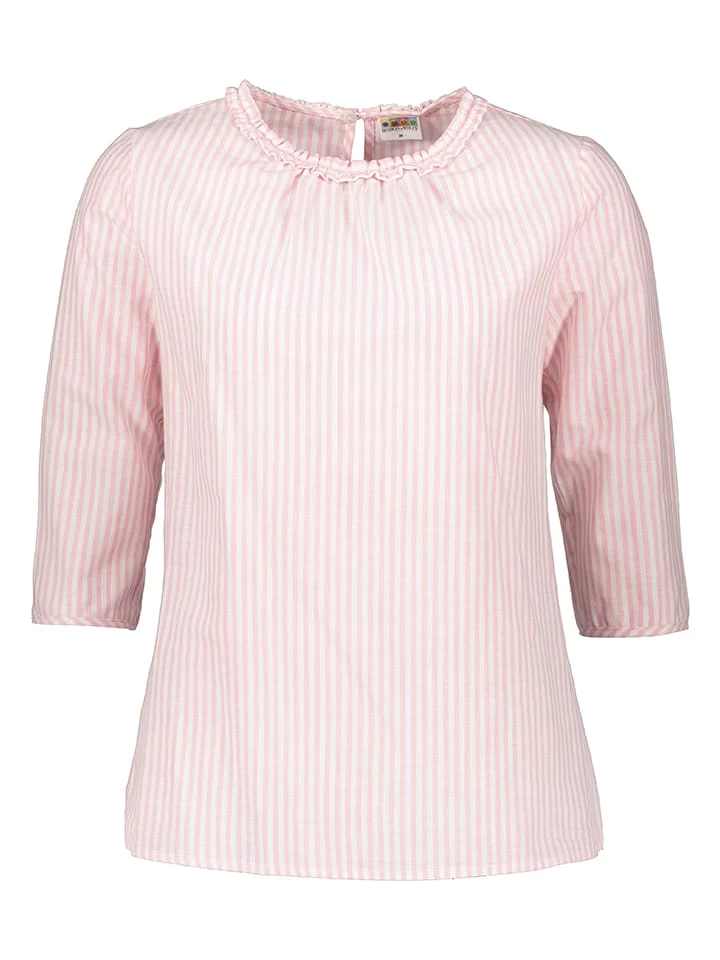 Trachtenbluse In Rosa/Weiß 1 Trachtenbluse In Rosa/Weiß