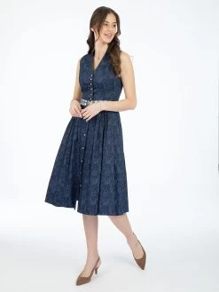 Trachtenkleid In Dunkelblau