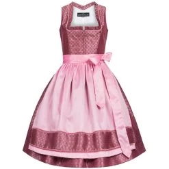 Midi Dirndl In Weinrot