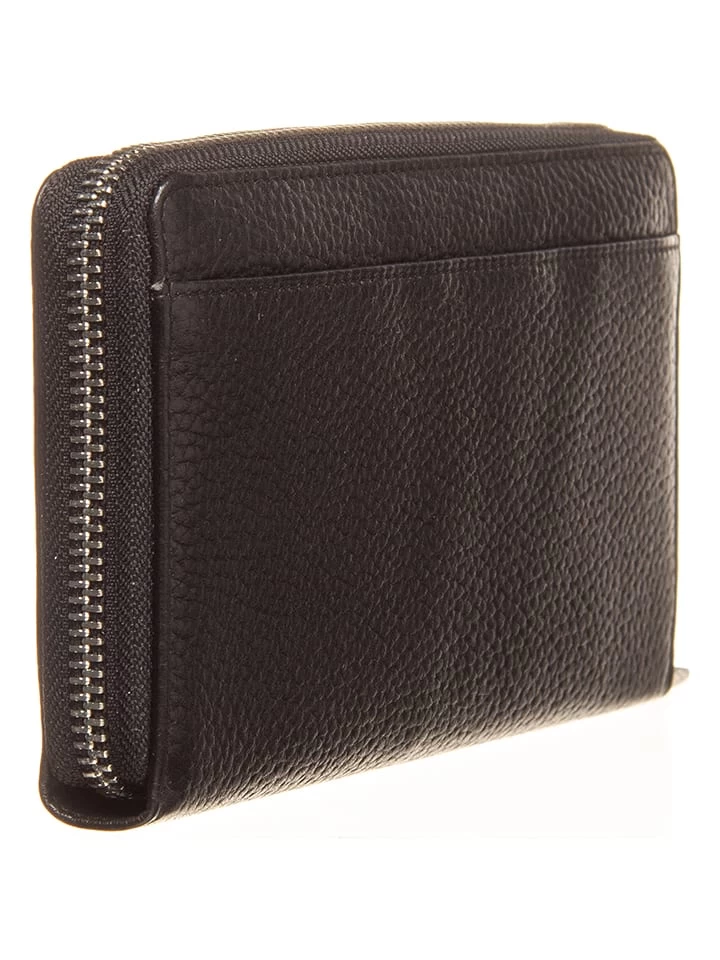 Leder-Geldbörse In Schwarz - (B)19 X (H)10 X (T)2 Cm 2 Leder-Geldbörse In Schwarz - (B)19 X (H)10 X (T)2 Cm – Bild 2