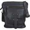 Leder-Umhängetasche "Urban Messenger" In Schwarz - (B)24 X (H)26 X (T)4 Cm