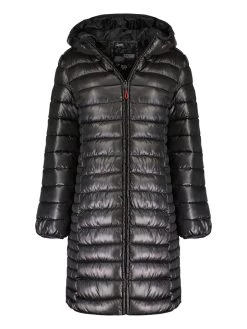 Steppmantel "Colombiana Long Hood" In Schwarz