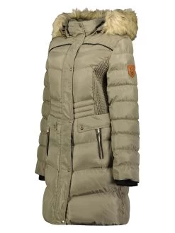 Wintermantel "Badon" In Hellbraun/ Grau -Damenmodegeschäft canadian peak wintermantel badon in hellbraun grau 2