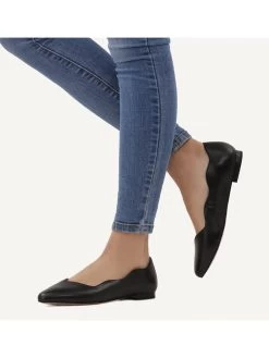 Caprice Leder-Ballerinas "Alisa" In Schwarz -Damenmodegeschäft caprice leder ballerinas alisa in schwarz 5