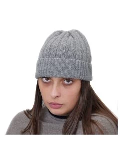 Mütze In Grau -Damenmodegeschäft cashmere95 mutze in grau 2