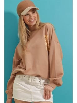 Sweatshirt In Camel