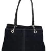 Leder-Schultertasche In Blau - (B)24 X (H)19 X (T)11 Cm