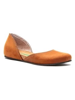 Leder-Ballerinas In Braun