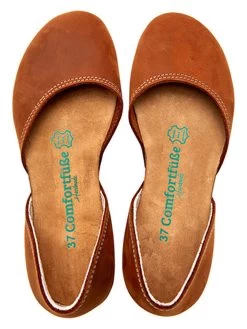 Leder-Ballerinas In Braun -Damenmodegeschäft comfortfusse leder ballerinas in braun 3