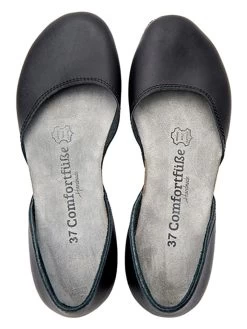 Leder-Ballerinas In Schwarz