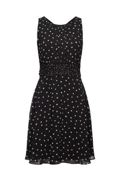 ESPRIT Kleid Mit Geraffter Taille Black