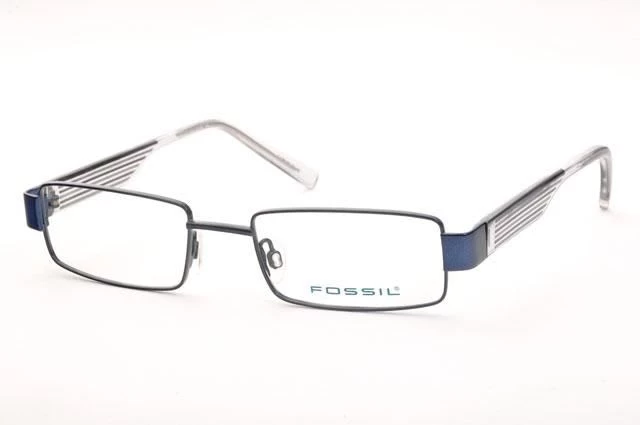 Fossil Brillengestell Aus Metall/Kunststoff In Blau 1 Fossil Brillengestell Aus Metall/Kunststoff In Blau