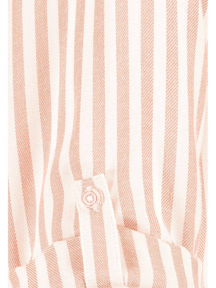 Bluse In Apricot/ Weiß 3 Bluse In Apricot/ Weiß – Bild 3