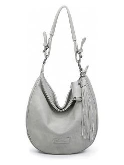 Schultertasche "Lipstick 01" In Grau - (B)33 X (H)31 X (T)10 Cm