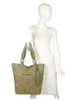 Shopper "Iggy 03" In Khaki - (B)38 X (H)42 X (T)13 Cm -Damenmodegeschäft fritzi aus preussen shopper iggy 03 in khaki b 38 x h 42 x t 13 cm 4