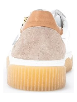 Gabor Leder-Sneakers In Weiß/ Hellbraun -Damenmodegeschäft gabor leder sneakers in weiss hellbraun 4