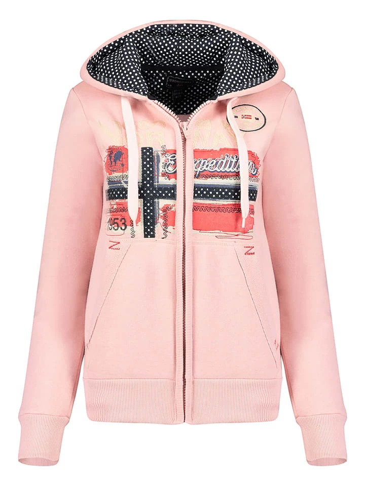 GEOGRAPHICAL NORWAY Sweatjacke "Farlotte" In Rosé 1 GEOGRAPHICAL NORWAY Sweatjacke "Farlotte" In Rosé