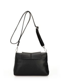 Leder-Umhängetasche In Schwarz - (B)24 X (H)17 X (T)6 Cm -Damenmodegeschäft giulia massari leder umhangetasche in schwarz b 24 x h 17 x t 6 cm 2