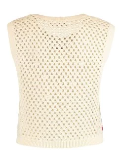 Hailys Sommerlicher Häkelpullunder. Beige -Damenmodegeschäft hailys sommerlicher hakelpullunder beige 2