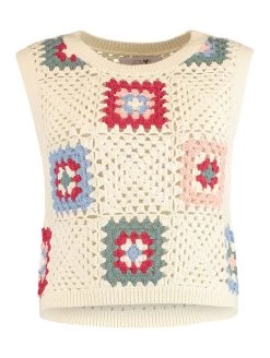 Hailys Sommerlicher Häkelpullunder. Beige