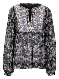 Heine Bluse In Schwarz/ Bunt -Damenmodegeschäft heine bluse in schwarz bunt 2