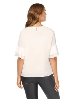 Heine Seiden-Bluse In Creme -Damenmodegeschäft heine seiden bluse in creme 2