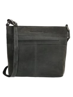 Leder-Umhängetasche In Schwarz - (B)30 X (H)25 X (T)10 Cm