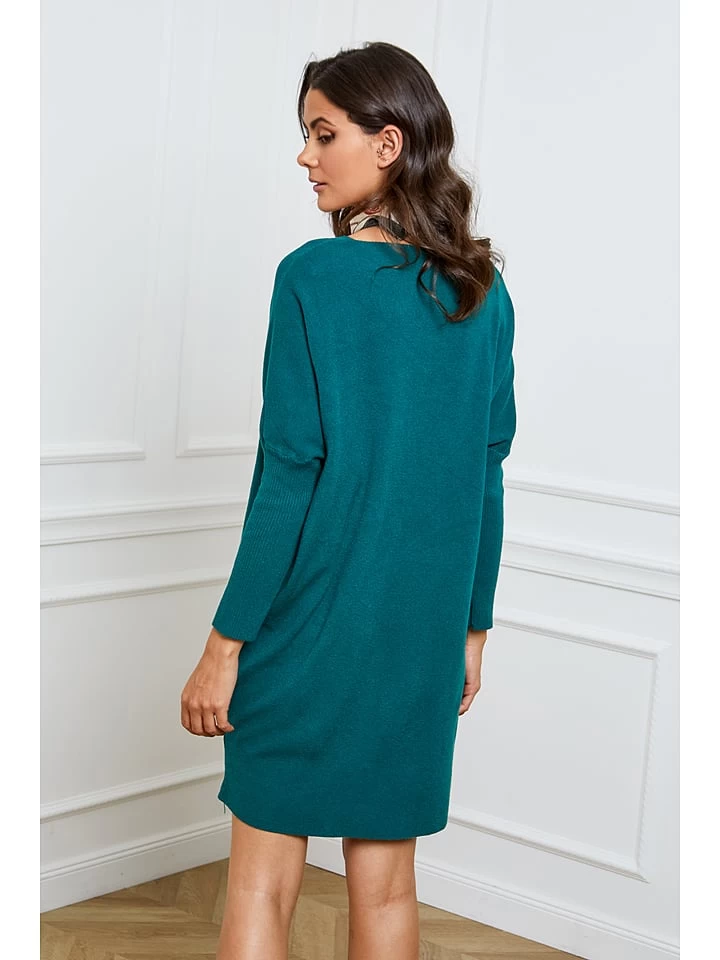 Strickkleid "Dina" In Dunkelgrün 2 Strickkleid "Dina" In Dunkelgrün – Bild 2
