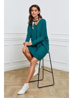 Strickkleid "Dina" In Dunkelgrün 7 Strickkleid "Dina" In Dunkelgrün -Damenmodegeschäft josefine strickkleid dina in dunkelgrun 3