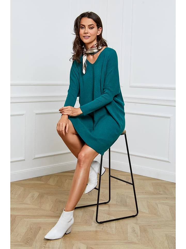 Strickkleid "Dina" In Dunkelgrün 4 Strickkleid "Dina" In Dunkelgrün – Bild 4