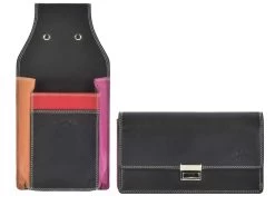 Kellnerbörse Set Leder Far Out In Schwarz-bunt