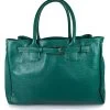 Leder-Henkeltasche "Ampollino" In Petrol - (B)38 X (H)28 X (T)15 Cm