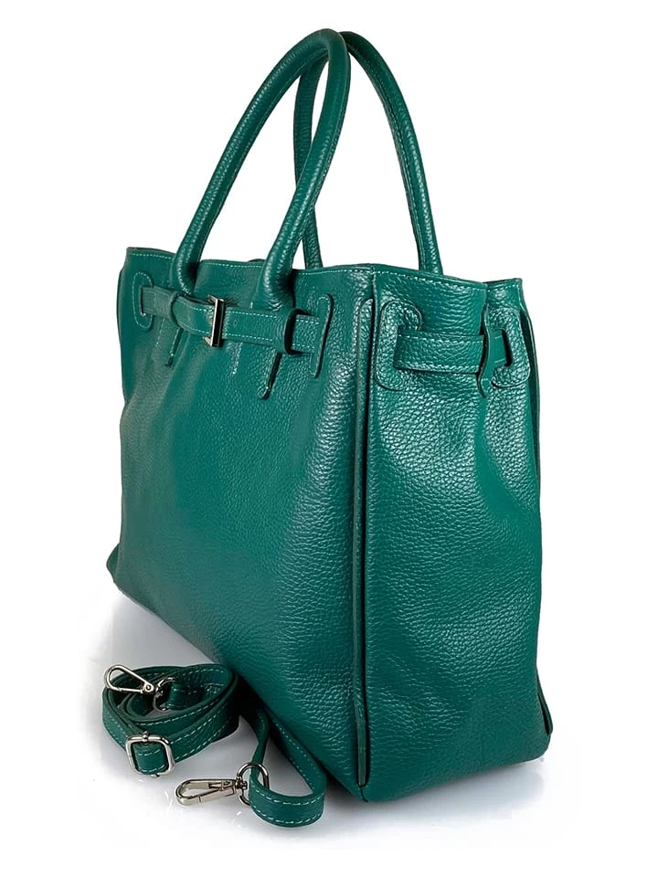 Leder-Henkeltasche "Ampollino" In Petrol - (B)38 X (H)28 X (T)15 Cm 4 Leder-Henkeltasche "Ampollino" In Petrol - (B)38 X (H)28 X (T)15 Cm – Bild 4