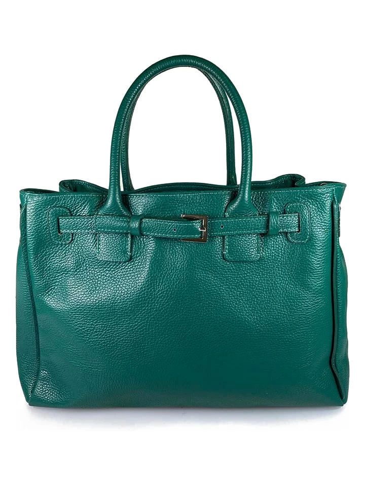 Leder-Henkeltasche "Ampollino" In Petrol - (B)38 X (H)28 X (T)15 Cm 1 Leder-Henkeltasche "Ampollino" In Petrol - (B)38 X (H)28 X (T)15 Cm