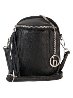 Leder-Umhängetasche In Schwarz - (B)15 X (H)20 X (T)4 Cm