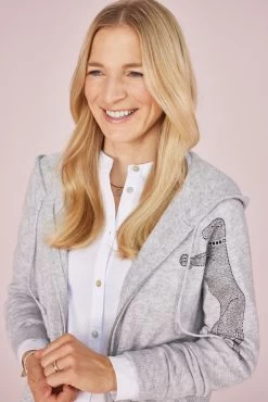 Jacke In Light Silver -Damenmodegeschäft lieblingsstuck jacke in light silver 4