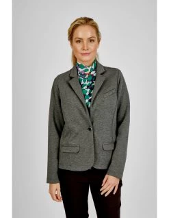 Blazer In Dark Grey Melange