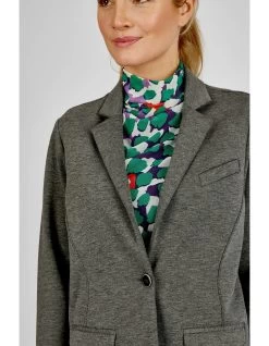 Blazer In Dark Grey Melange -Damenmodegeschäft lovely sisters blazer in dark grey melange 4