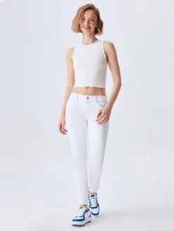 LTB Jeans "Nicole" - Skinny Fit - In Weiß -Damenmodegeschäft ltb jeans nicole skinny fit in weiss 3