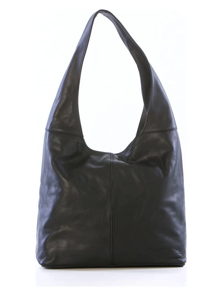 Leder-Schultertasche "Barga" In Schwarz - (B)33 X (H)32 X (T)16 Cm 2 Leder-Schultertasche "Barga" In Schwarz - (B)33 X (H)32 X (T)16 Cm – Bild 2