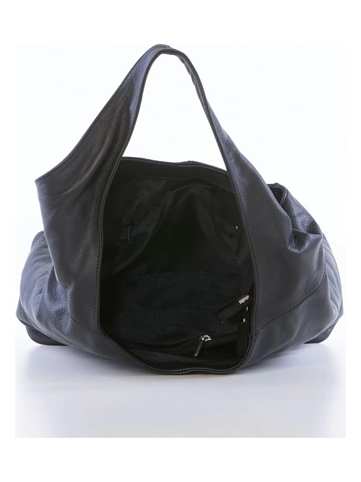 Leder-Schultertasche "Barga" In Schwarz - (B)33 X (H)32 X (T)16 Cm 3 Leder-Schultertasche "Barga" In Schwarz - (B)33 X (H)32 X (T)16 Cm – Bild 3