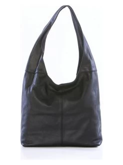 Leder-Schultertasche "Barga" In Schwarz - (B)33 X (H)32 X (T)16 Cm