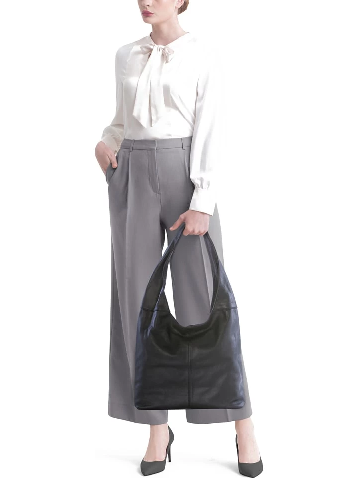 Leder-Schultertasche "Barga" In Schwarz - (B)33 X (H)32 X (T)16 Cm 7 Leder-Schultertasche "Barga" In Schwarz - (B)33 X (H)32 X (T)16 Cm – Bild 7