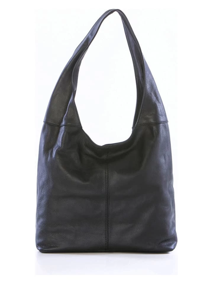 Leder-Schultertasche "Barga" In Schwarz - (B)33 X (H)32 X (T)16 Cm 1 Leder-Schultertasche "Barga" In Schwarz - (B)33 X (H)32 X (T)16 Cm
