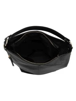 Leder-Schultertasche "Carrara" In Schwarz - (B)36 X (H)28 X (T)12 Cm -Damenmodegeschäft lucca baldi leder schultertasche carrara in schwarz b 36 x h 28 x t 12 cm 2